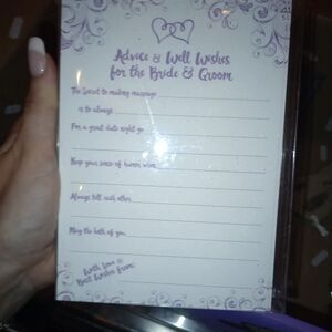 Charming Purple Wedding Advice Cards
